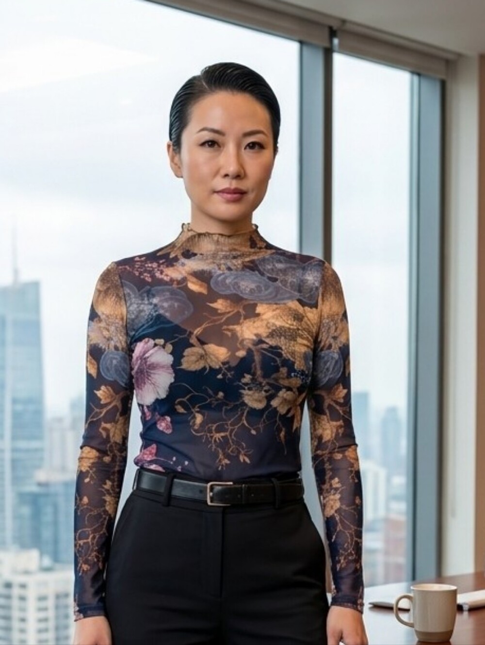 Floral Print Long Sleeve Top